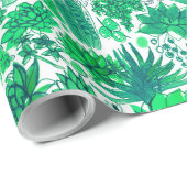 Sukkulärer Garten Geschenkpapier (Rolleneckpunkt)