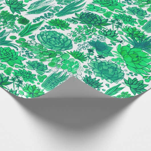Sukkulärer Garten Geschenkpapier (Ecke)