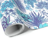 Sukkulärer Garten Geschenkpapier (Rolleneckpunkt)