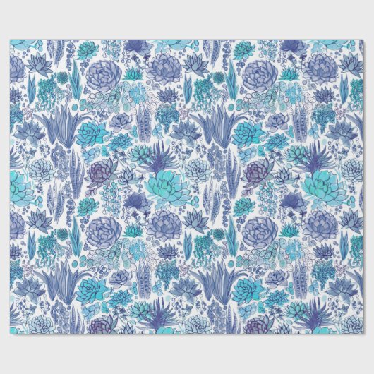 Sukkulärer Garten Geschenkpapier (Flach)