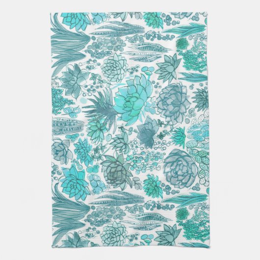 Sukkulärer Garten Geschirrtuch (Vertikal)