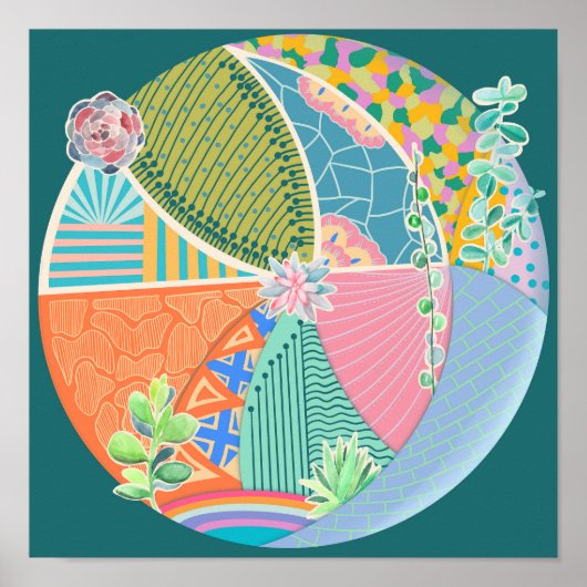 Sukkulärer Garten Poster (Vorne)