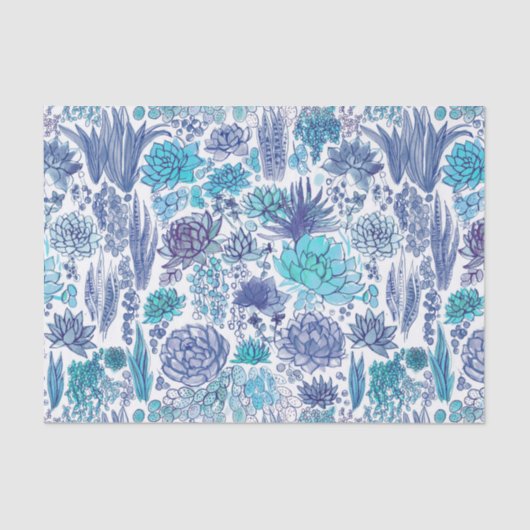 Sukkulärer Garten Seidenpapier (Vorderseite)