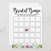 Sukkuläres Brautparty Bingo Einladung (Vorne/Hinten)