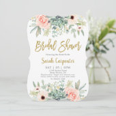 Sukkuläres Brautparty Einladung (Stehend Vorderseite)