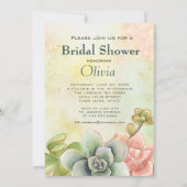 Sukkuläres Brautparty Einladung (Vorderseite)