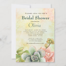 Sukkuläres Brautparty Einladung