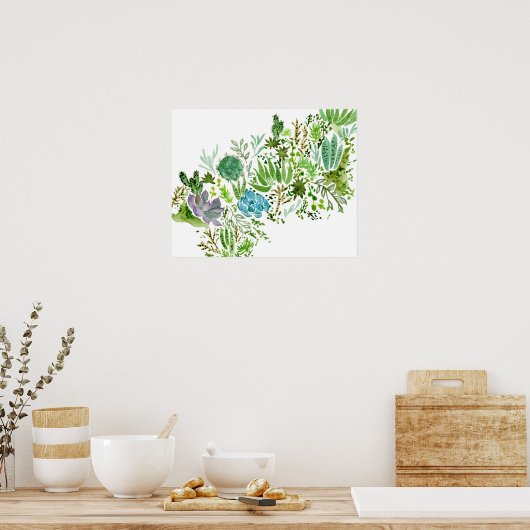 Sukkuläres Feld I Poster (Küche)