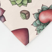 Sukkuläres Herz Wasserfarben Valentinstag Muster Fleecedecke (Ecke)