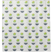 Sukkuläres Kalanchoe Pflanze Mama Muster Duschvorhang (Vorderseite)