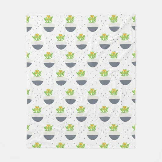 Sukkuläres Kalanchoe Pflanze Mama Muster Fleecedecke (Vorderseite)