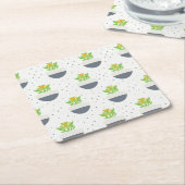 Sukkuläres Kalanchoe Pflanze Mama Muster Rechteckiger Pappuntersetzer (angewinkelt)