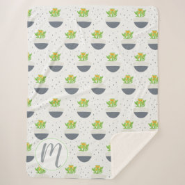 Sukkuläres Kalanchoe Pflanze Mama Muster Sherpadecke