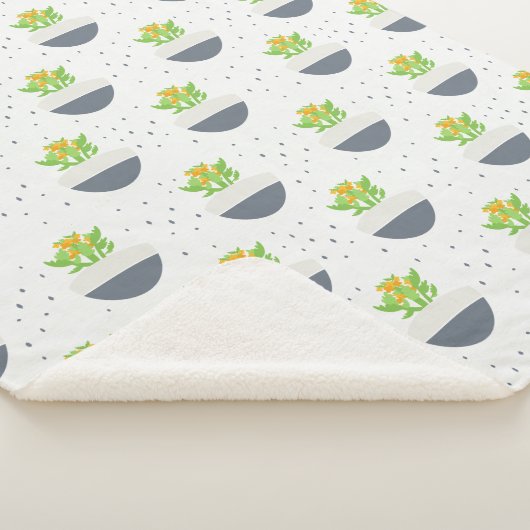 Sukkuläres Kalanchoe Pflanze Mama Muster Sherpadecke (3/4)