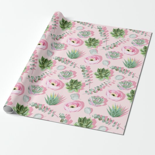 Sukkuläres Karopapier Geschenkpapier (Ungerollt)