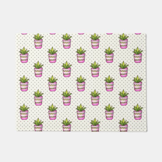 Sukkuläres Polka-Dot-Muster Fußmatte (Vorderseite)