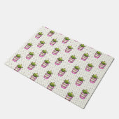 Sukkuläres Polka-Dot-Muster Fußmatte (Schrägansicht)