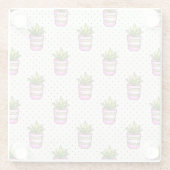 Sukkuläres Polka-Dot-Muster Glasuntersetzer (Rückseite)