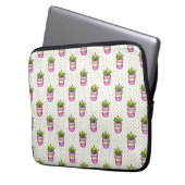 Sukkuläres Polka-Dot-Muster Laptopschutzhülle (Vorderseite Links)