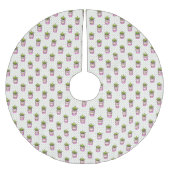 Sukkuläres Polka-Dot-Muster Polyester Weihnachtsbaumdecke (Vorderseite)