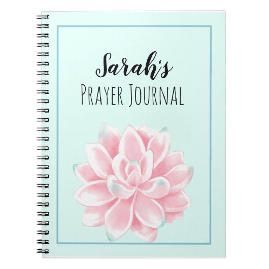 Sukkuläres Prayer Journal Notizblock (Vorderseite)