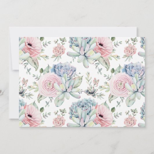 Sukkuläres Save the Date (Rückseite)