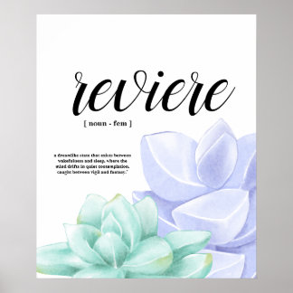 Sukkuläres Wasserfarben-Poster - Minimalistisch Poster