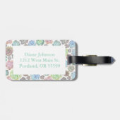 Sukkulatur-Gepäckmarke Gepäckanhänger (Rückseite horizontal)