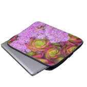 Sukkulatur und Blume Laptopschutzhülle (Vorne Knopf)