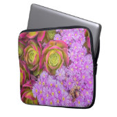 Sukkulatur und Blume Laptopschutzhülle (Vorderseite Links)