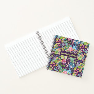 Sukkulent Cactus Garening Spiral Notebook Notizblock