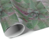 Sukkulent, grün Lila, Natur, Flora Pflanze Geschenkpapier (Rolleneckpunkt)
