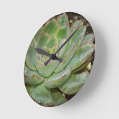 Sukkulent, Hen und Küken Runde Wanduhr (Winkel)
