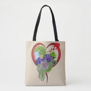 Sukkulent-Hochzeitsliebhaber-Bouquet Tasche