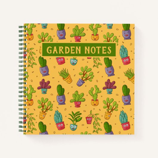 Sukkulent, Kaktus, Desert-Notebook Notizblock (Vorderseite)