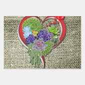 Sukkulent liebende Pflanze Geschenkpapier Set (Vorderseite 3)