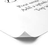 Sukkulent und Eukalyptus Greenerity Bar Sign Poster (Ecke)