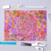 Sukkulente Abstrakte Kunst Blumenrosa Gelb Seidenpapier (Handwerk)