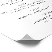 Sukkulente alkoholische Bar. Minze Blumengetränke Poster (Ecke)