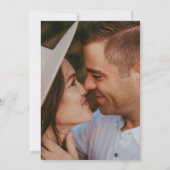 Sukkulente Aquarellgrün lila Foto Hochzeit Einladung (Rückseite)