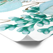 Sukkulente begrüßen Zeichen. Minzehohe mit Blumen Poster (Ecke)