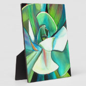 Sukkulente blaue und grüne Wüstenkunst Fotoplatte (Seite)