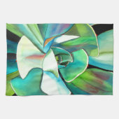 Sukkulente blaue und grüne Wüstenkunst Küchentuch (Horizontal)