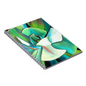 Sukkulente blaue und grüne Wüstenkunst Notizblock (Rechte Seite)