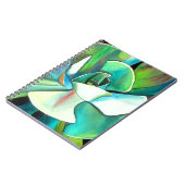 Sukkulente blaue und grüne Wüstenkunst Notizblock (Linke Seite)