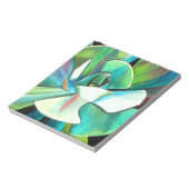 Sukkulente blaue und grüne Wüstenkunst Notizblock (Rotiert)