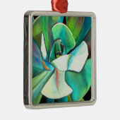 Sukkulente blaue und grüne Wüstenkunst Ornament Aus Metall (Rechts)