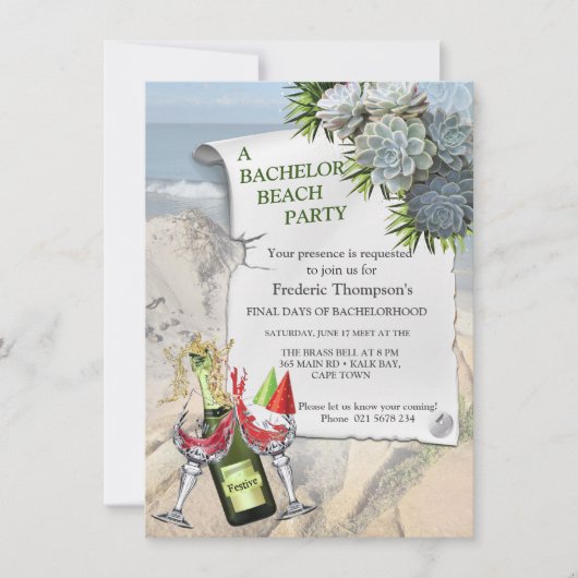 Sukkulente Blues Bachelor Party (Vorderseite)