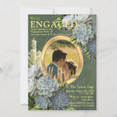 Sukkulente Blues Einladung (Vorderseite)