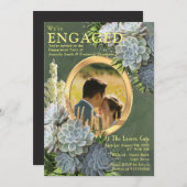 Sukkulente Blues Einladung (Vorne/Hinten)